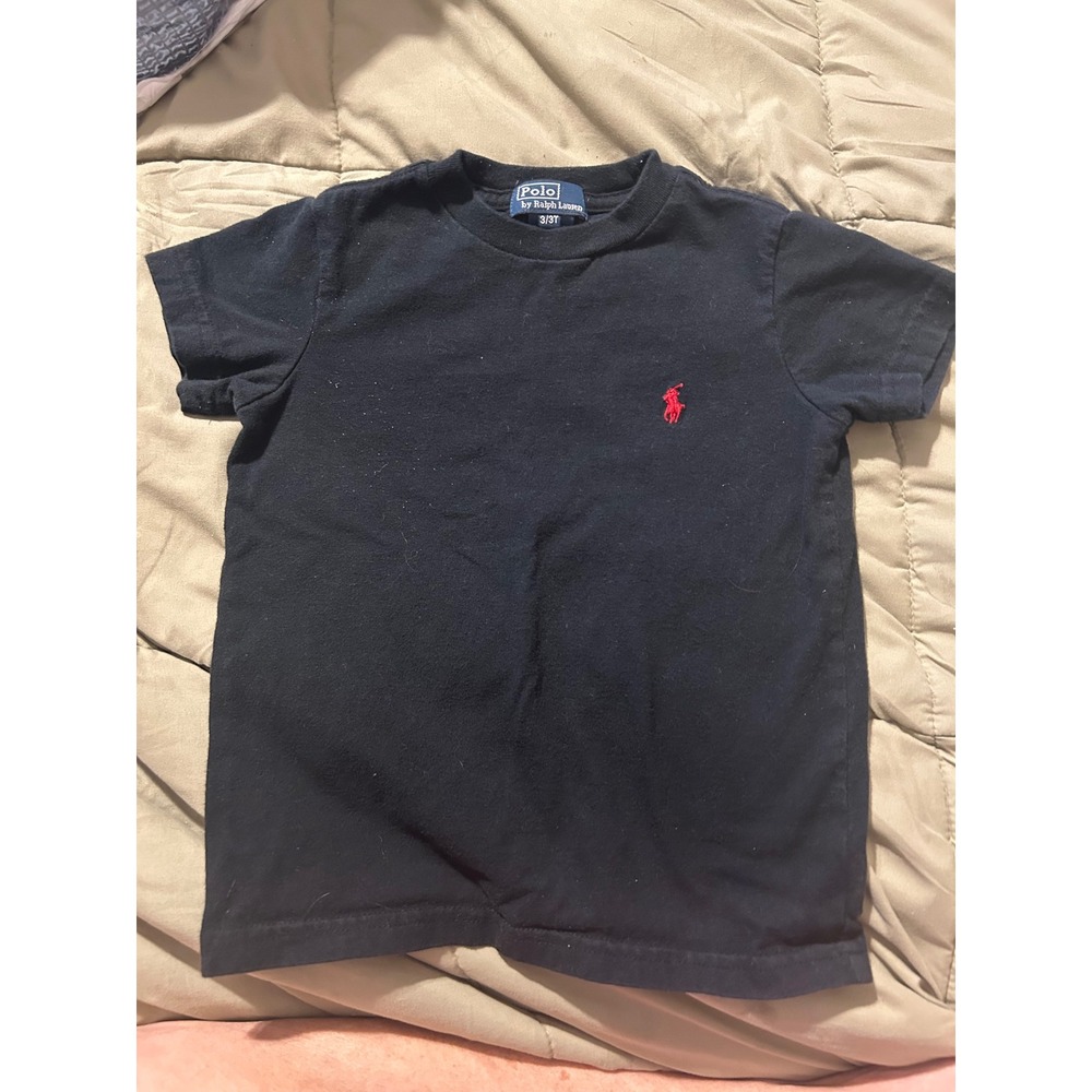 Polo Ralph Lauren Kids Navy Blue Short Sleeve T-Shirt Red Pony Logo 3/3T